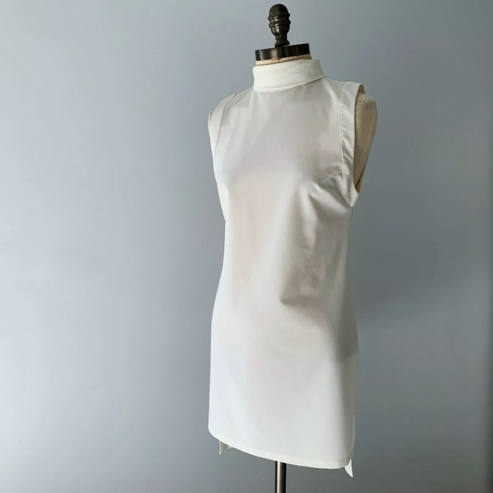 ASOS White Mock Neck Shift Dress 6 PETITE